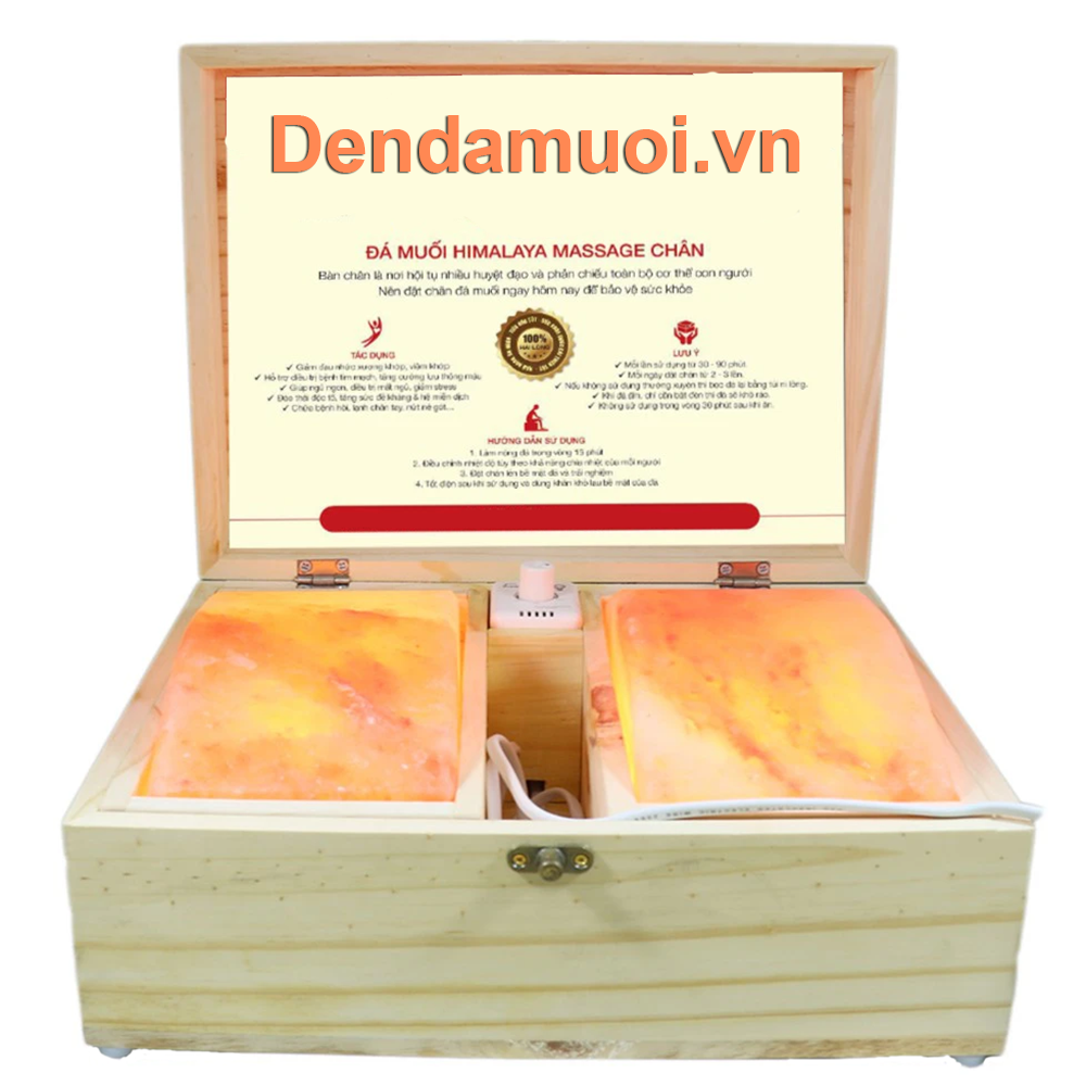 hộp đèn đá muối ngâm chân