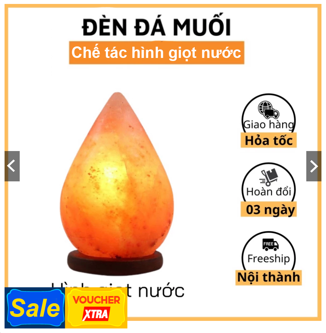 Đèn Đá Muối Chế Tác Hình Giọt Nước